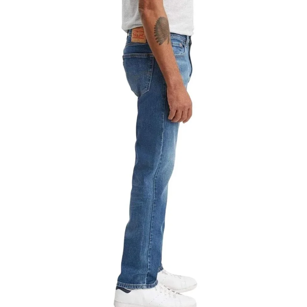 NWT LEVI'S 505 Regular Fit Jeans 34x32 Goldenrod Straight Leg Stretch Normcore